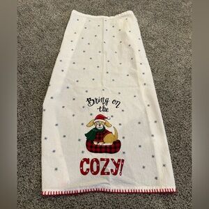 Adorable Holiday Dog Print Dish Towel